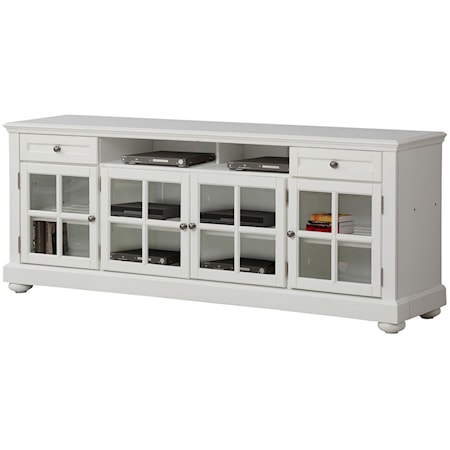 Cottage 76 Inch TV Console with Glass Doors