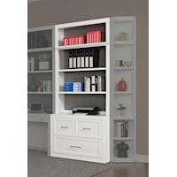 Two Piece 40 inch. Lateral File and Hutch Set