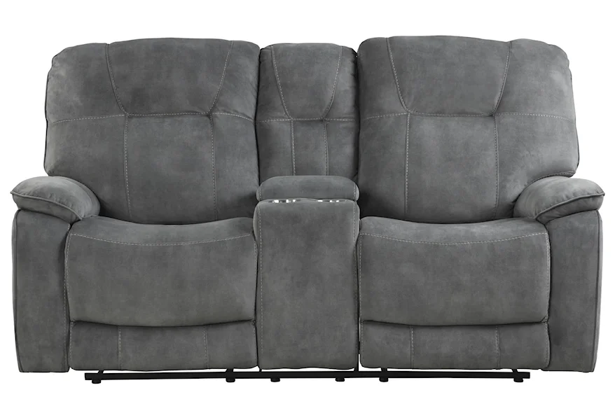 Cooper SHADOW GREY Manual Console Loveseat by Parker House at Johnny Janosik
