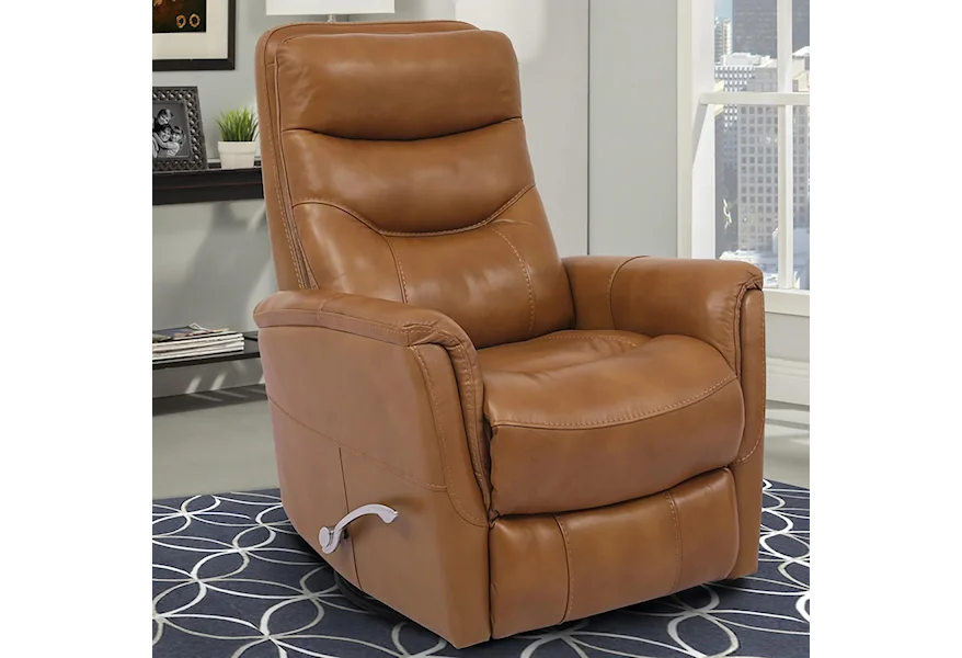 Gemini Leather Swivel Glider Recliner by Parker House at Beck's Furniture