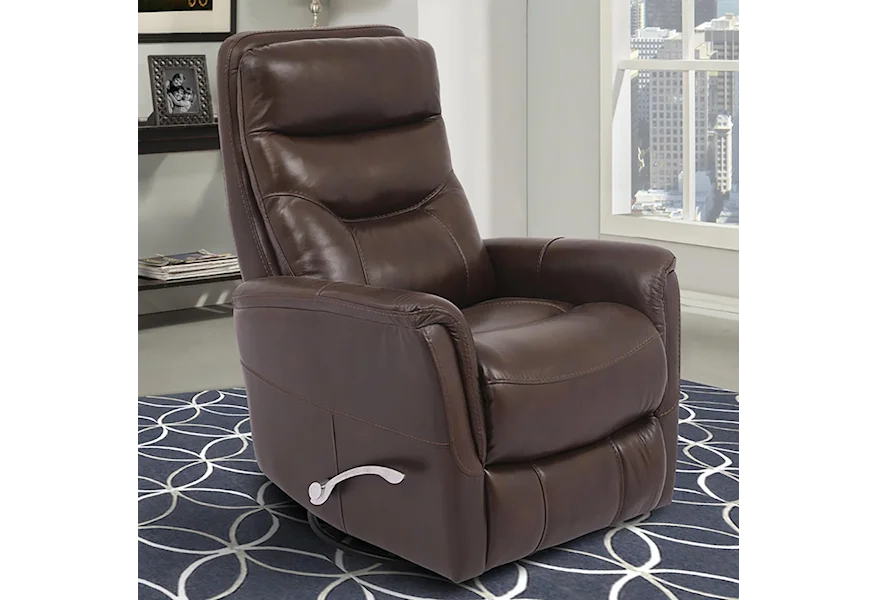 Gemini Leather Swivel Glider Recliner by Parker House at Beck's Furniture