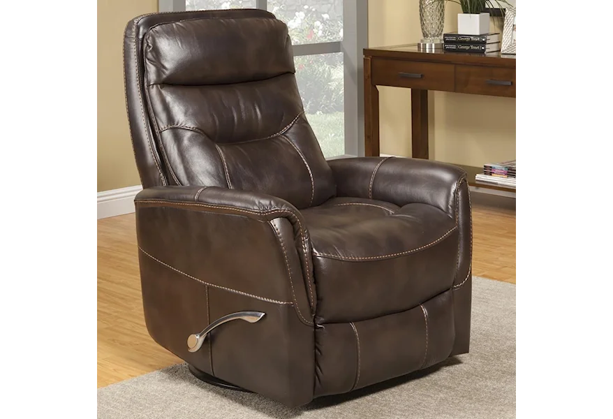Gemini Truffle Swivel Glider Recliner by Parker House at Beck's Furniture