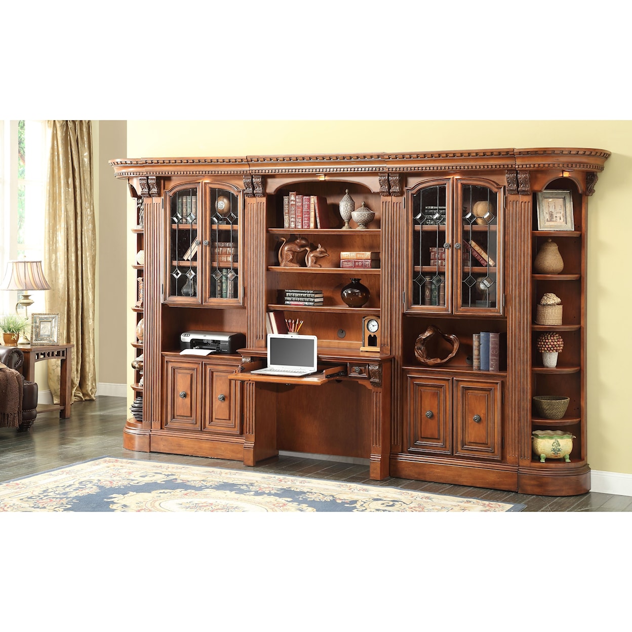 Paramount Furniture Huntington Large Wall Desk and Hutch 
