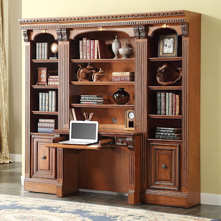 Small Bookcase Desk and Hutch