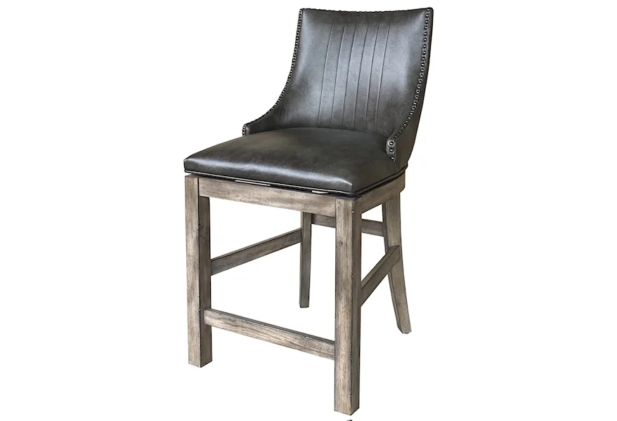 Lodge Swivel Counter Sling Chair by Parker House at Galleria Furniture, Inc.