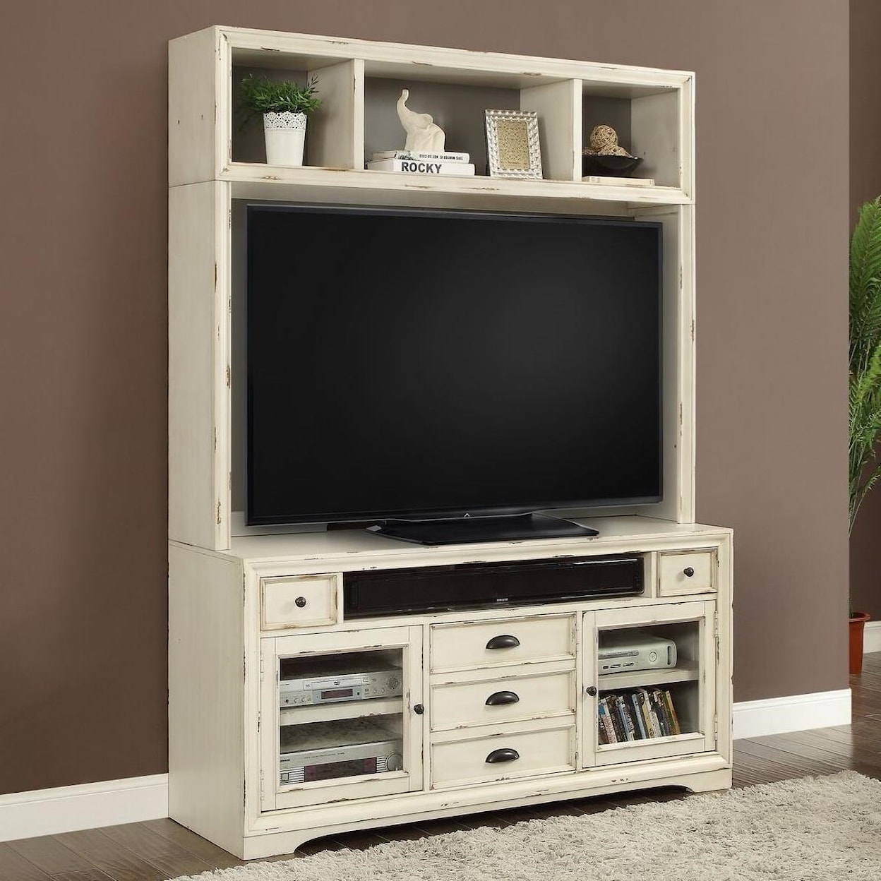 PH Nantucket TV Stand with Hutch