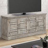 Vintage Farmhouse 68 in. TV Console with Adjustable Shelves