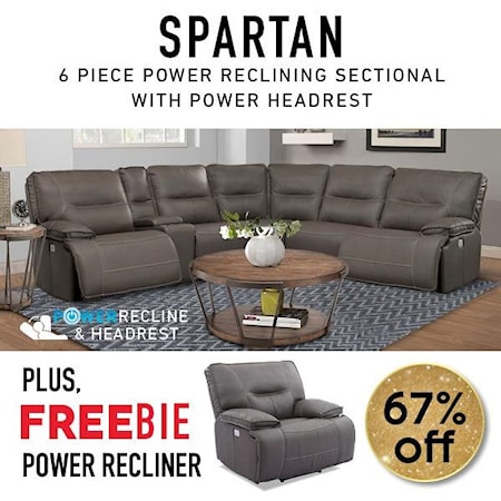 Spartan Power Sectional with Freebie!