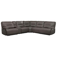 Power Sectional Sofa with Power Headrest, Multifunctional Console and USB