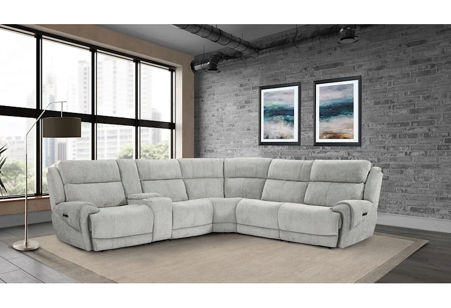 Spencer 6-Piece Power Reclining Sectional Sofa by Parker House at Beck's Furniture