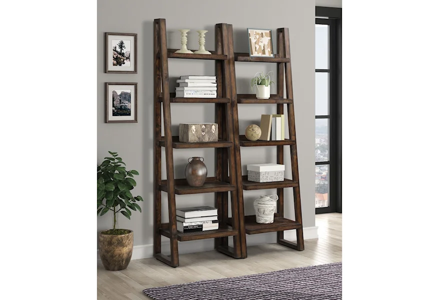 Tempe Pair of Etagere Bookcases by Parker House at Galleria Furniture, Inc.