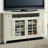 62" Corner TV Console with Four Doors and Two Shelves