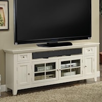 72" TV Console with Glass Pane Center Doors