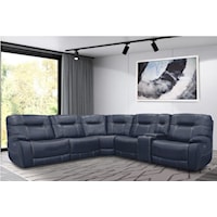 6 PC Reclining Sectional in Admiral