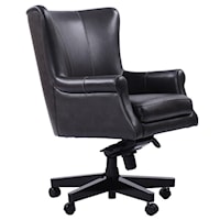 Transitional Leather Desk Chair