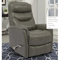 Contemporary Swivel Glider Recliner with Padded Arms