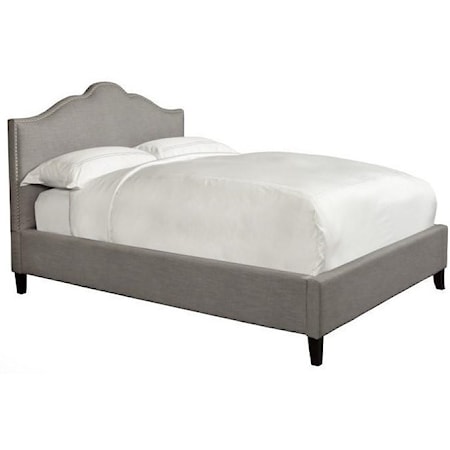 Queen Upholstered Bed with Nailhead Trim