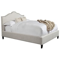 King Upholstered Bed with Nailhead Trim