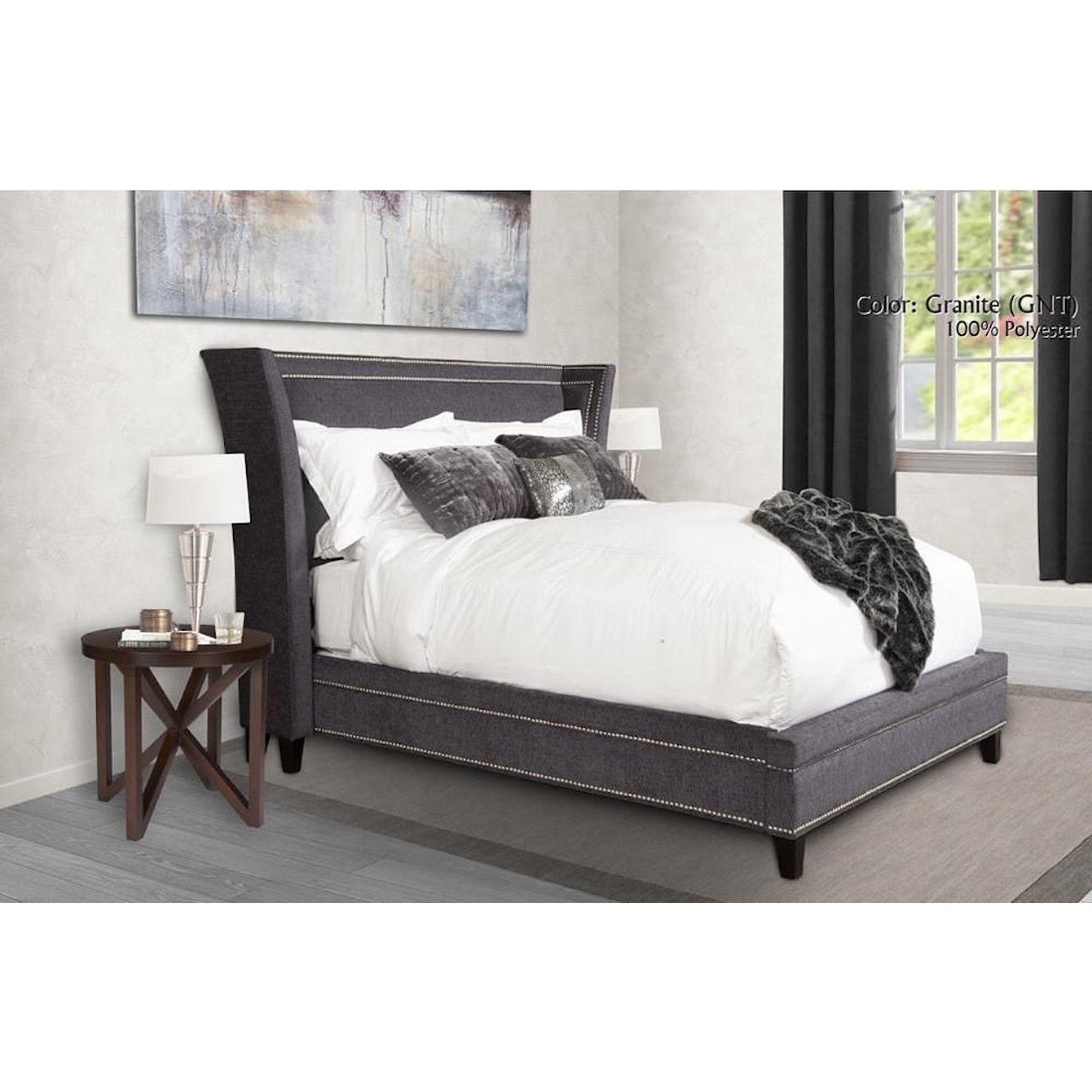 PH Leah King Upholstered Bed