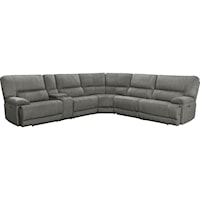 Casual Power Reclining Sectional with Built-In USB Ports
