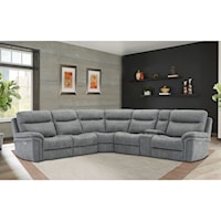 Power Reclining Sectional with Adjustable Headrests and USB Ports