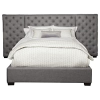 Contemporary Queen Upholstered Bed with Side Panels