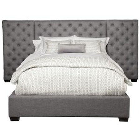Queen Upholstered Bed with Side Panels