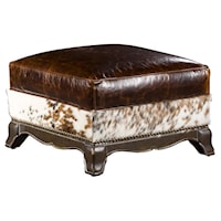 Traditional Styled Ottoman with Nail Head Trim