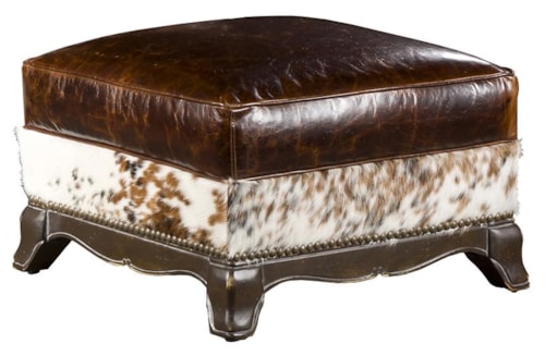 Traditional Styled Ottoman with Nail Head Trim