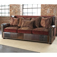 Traditional Styled Couch with Rolled Arms and Pillow Back