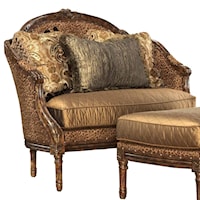 Exposed Wood Chair in Traditional Furniture Style with Comfortable Seat Cushion 