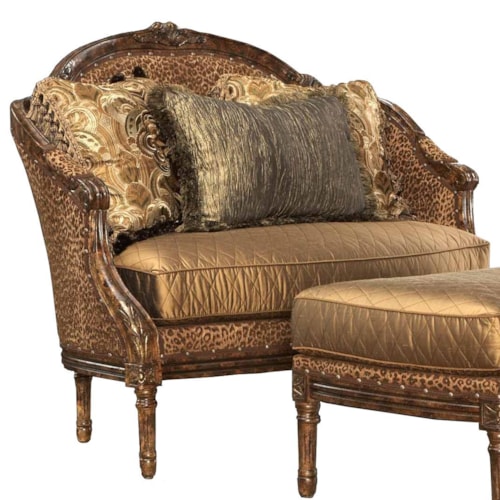 Exposed Wood Chair in Traditional Furniture Style with Comfortable Seat Cushion 
