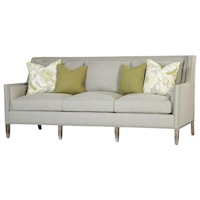 Contemporary Sofa with Thin Track Arms and Nail Head Trim