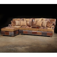 Patched Western Sectional Sofa in Traditional Furniture Style