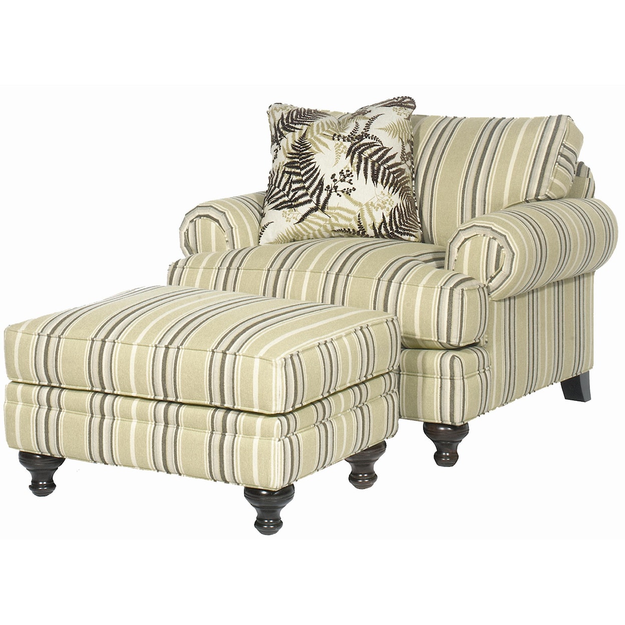 Hickory Craft P709900 Chair & Ottoman Set