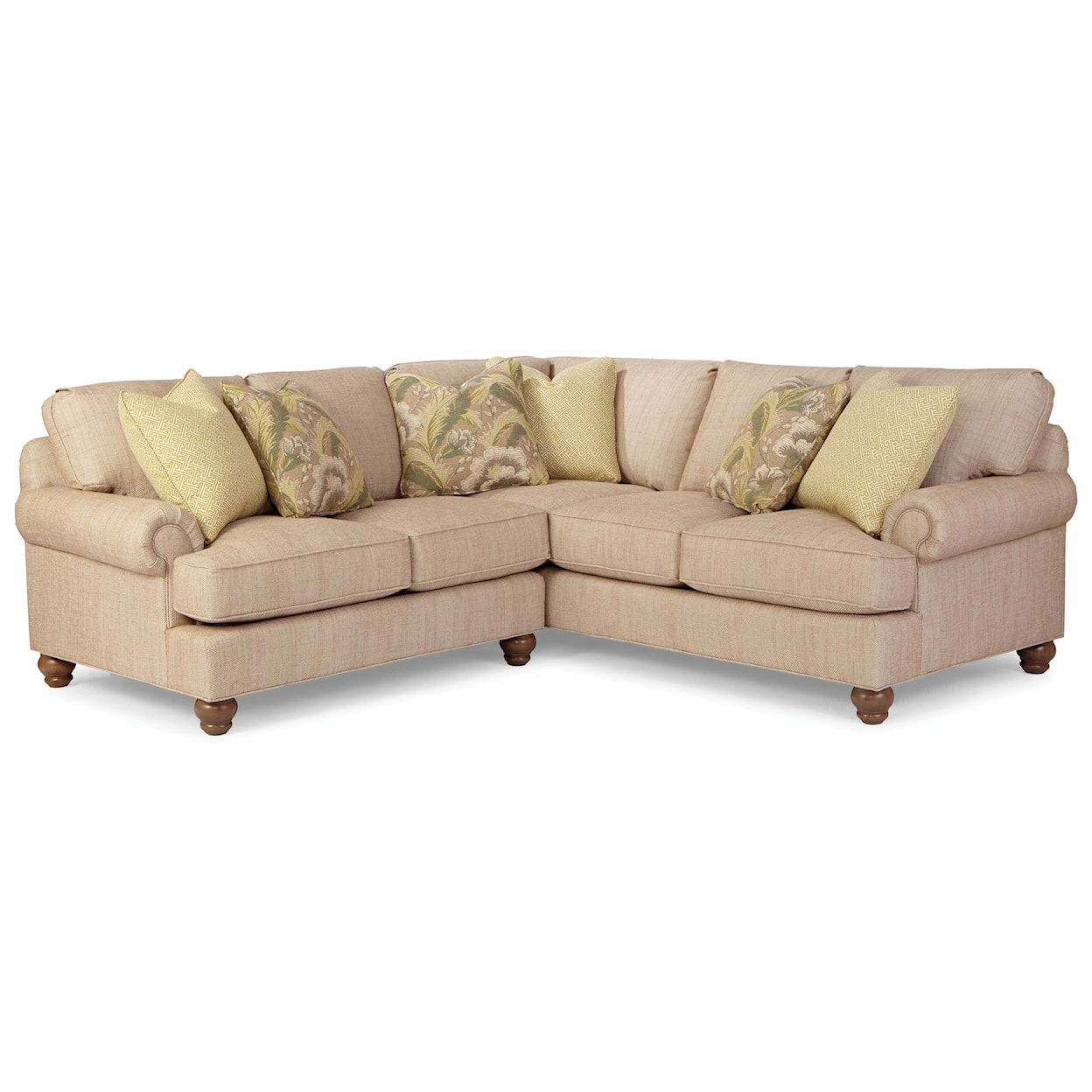 Hickory Craft P9 Custom Upholstery Customizable 2 Pc Sectional Sofa w/ LAF Love