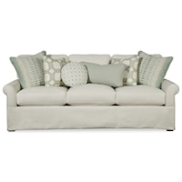 Casual Skirted Sofa with Pillows