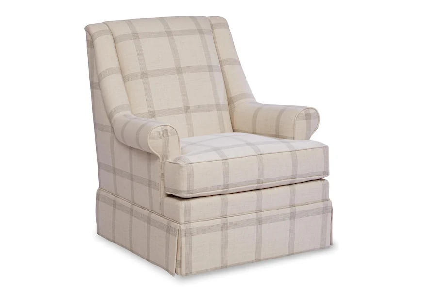 Upholstered Chairs Skirted Glider Chair by Paula Deen by Craftmaster at Powell's Furniture and Mattress