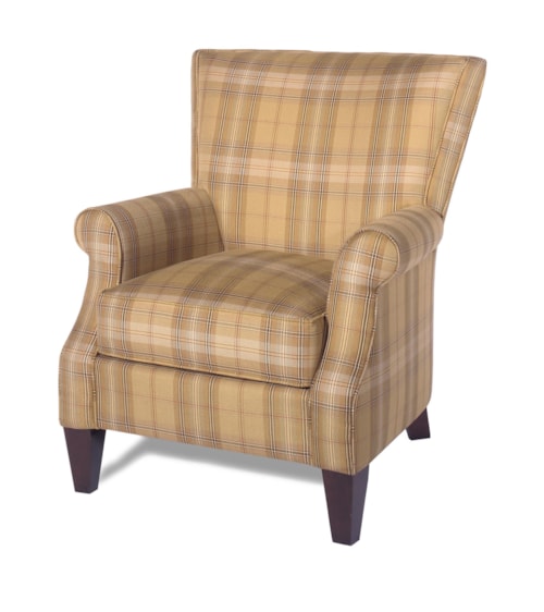 Upholstered Chair with Inverted Back