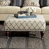 PD Cottage by Craftmaster Upholstered Chairs Ottoman with Light Brass Nails