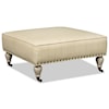 Paula Deen by Craftmaster Upholstered Chairs Ottoman with Light Brass Nails