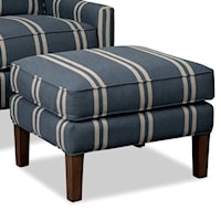 Contemporary Ottoman with Tapered Legs