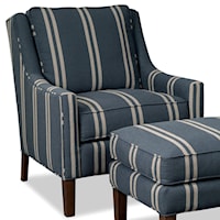 Contemporary Accent Chair with Winged Design