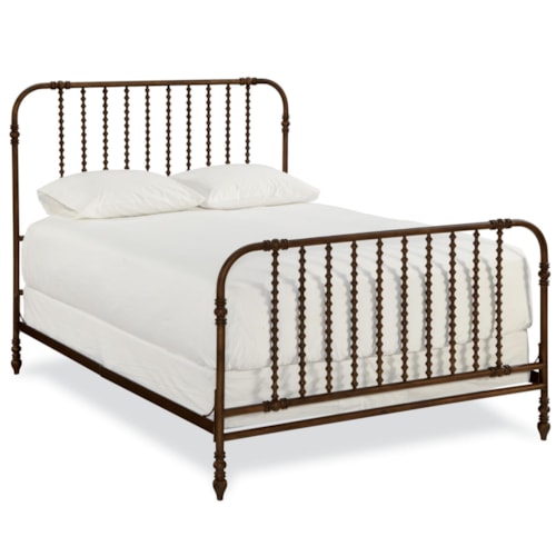 The Guest Room Queen Size Bed with Metal Spool Frame