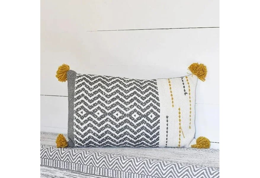 Accent Pillows Chevron Pattern Pillow by PD Home & Garden at Coconis Furniture & Mattress 1st