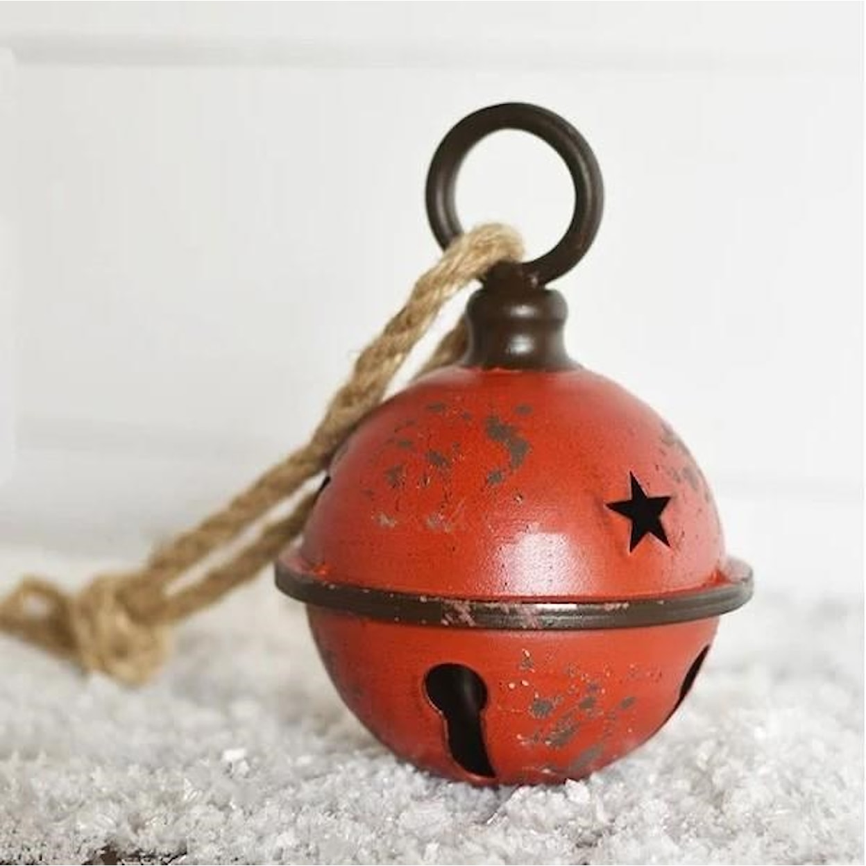 PD Home & Garden Seasonal Decor 4" Old Red Tin Bell