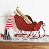 PD Home & Garden Seasonal Decor Red Tin Sleigh