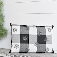 Buffalo Plaid Snowflake Pillow