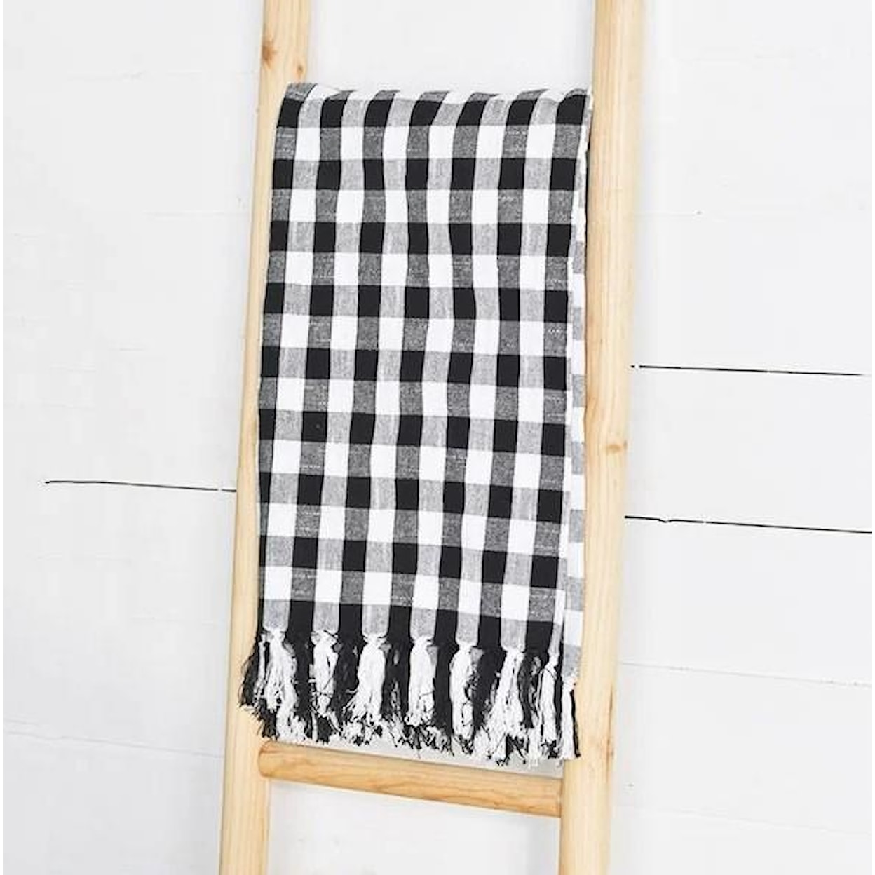 PD Home & Garden Throws Black/White Checker Throw