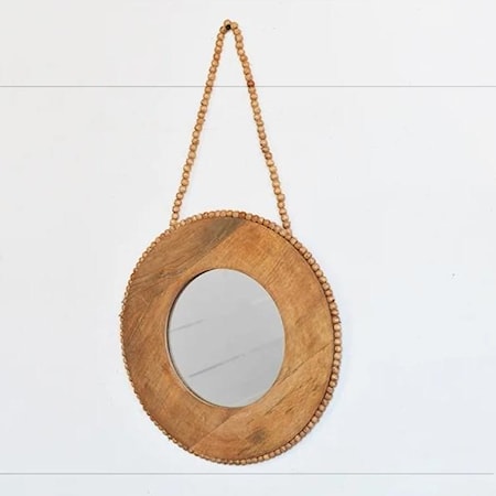 Wall Mirror with Bead Hanger